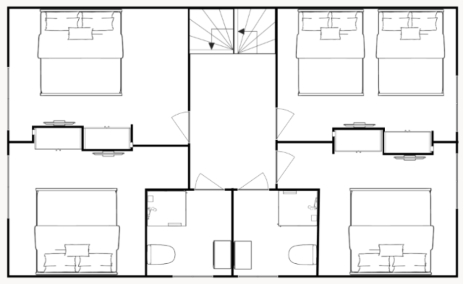 Plattegrond verdieping Chalet Hirschblick